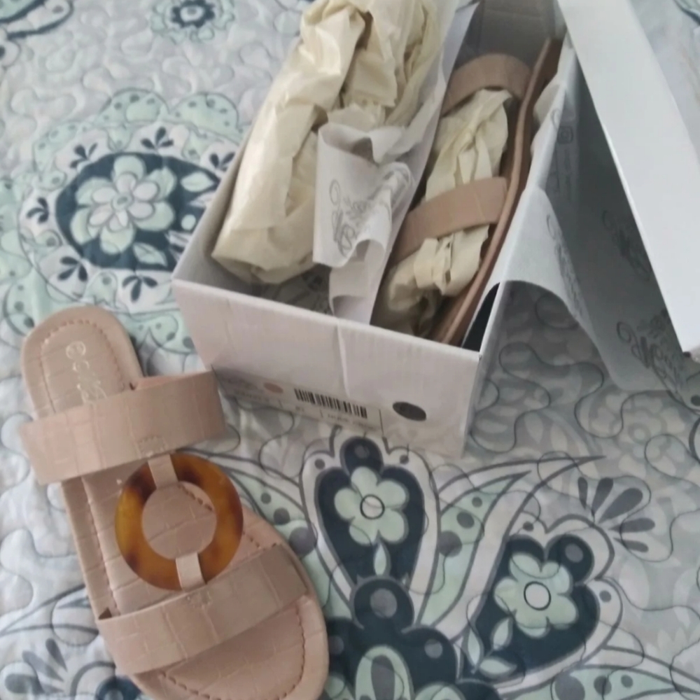 New slip.on sandals size 8.5